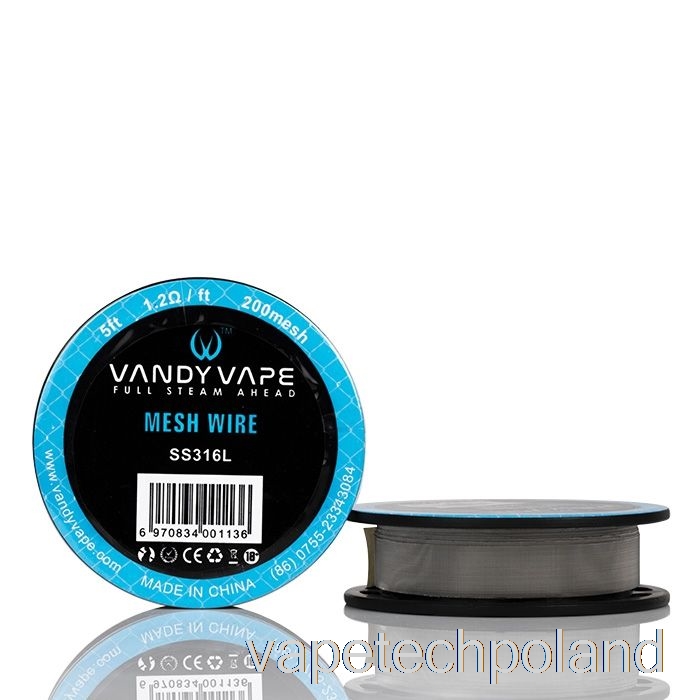 Vape Tech Polska Vandy Szpule Z Siatki Vape Mesh - 5 Stóp 1,2ohm 200mesh Ss316l